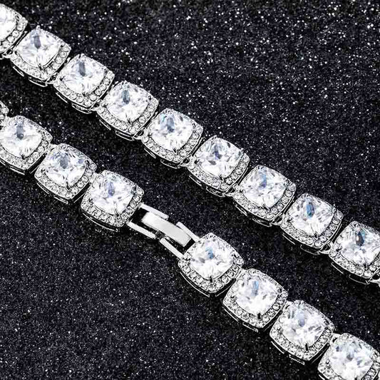 10MM Clustered Tennis Chain TRAPSHINE JEWELRY