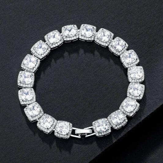 10mm Clustered Tennis Bracelet TRAPSHINE JEWELRY