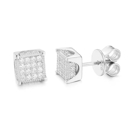 Carré Royal - Boucle d'oreille en Moissanite TRAPSHINE JEWELRY