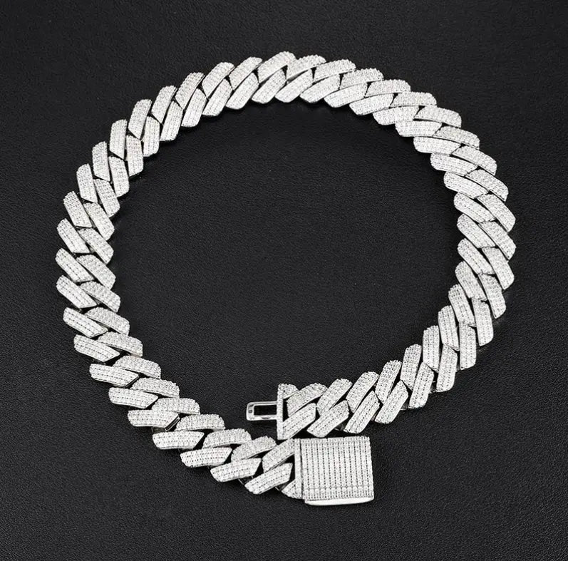 Chaîne CUBAN Prong 19mm TRAPSHINE JEWELRY