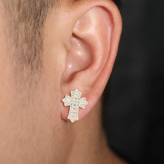 Croix divine - Boucle d'oreille en Moissanite TRAPSHINE JEWELRY