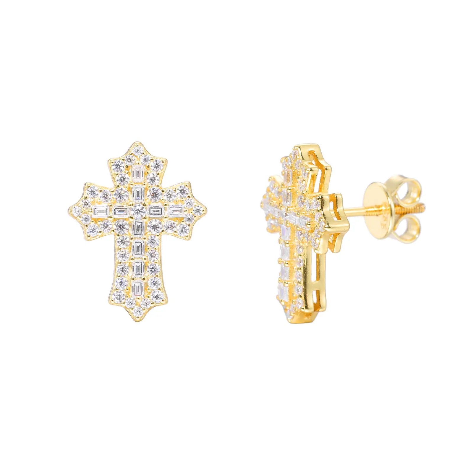 Croix divine - Boucle d'oreille en Moissanite TRAPSHINE JEWELRY