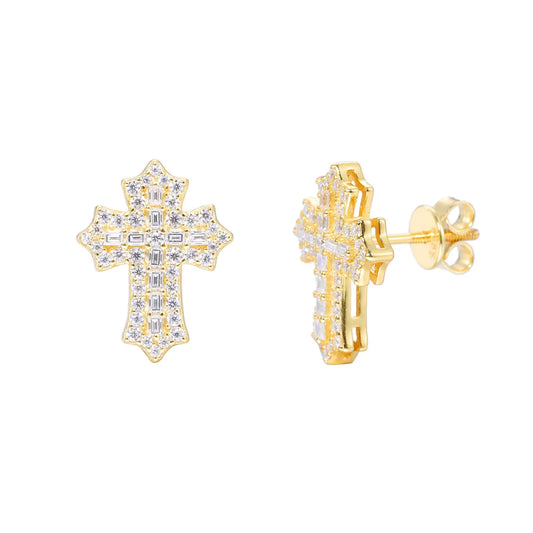 Croix divine - Boucle d'oreille en Moissanite TRAPSHINE JEWELRY