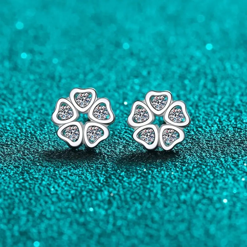 FLEUR DE GIVRE - BOUCLE D'OREILLE EN MOISSANITE TRAPSHINE JEWELRY