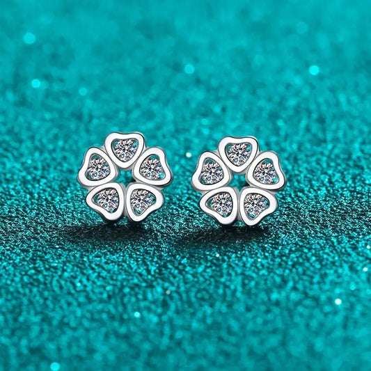 FLEUR DE GIVRE - BOUCLE D'OREILLE EN MOISSANITE TRAPSHINE JEWELRY