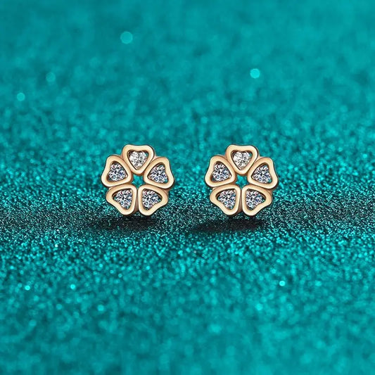 FLEUR DE GIVRE - BOUCLE D'OREILLE EN MOISSANITE TRAPSHINE JEWELRY