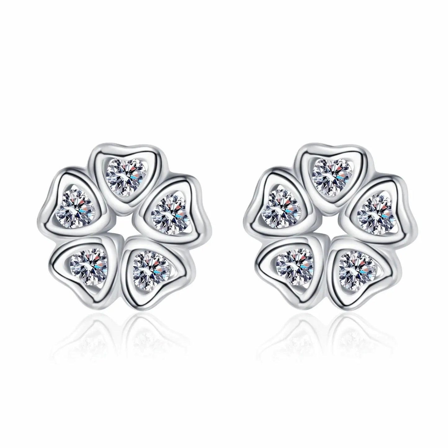 FLEUR DE GIVRE - BOUCLE D'OREILLE EN MOISSANITE TRAPSHINE JEWELRY