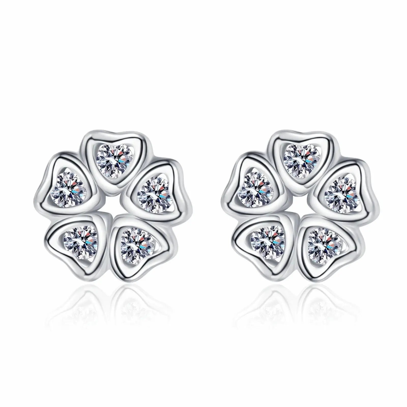 FLEUR DE GIVRE - BOUCLE D'OREILLE EN MOISSANITE TRAPSHINE JEWELRY