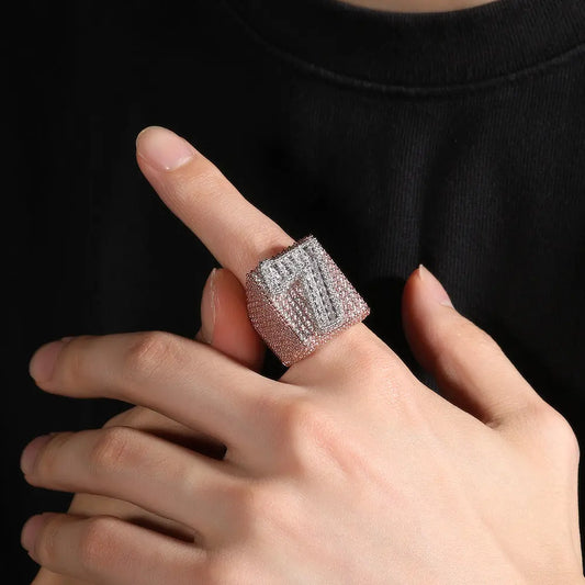 NUMBER LETTER RING CUSTOM - CZ TRAPSHINE JEWELRY