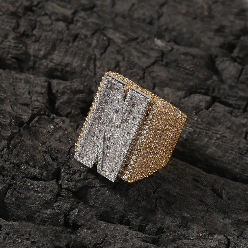 NUMBER LETTER RING CUSTOM - CZ TRAPSHINE JEWELRY