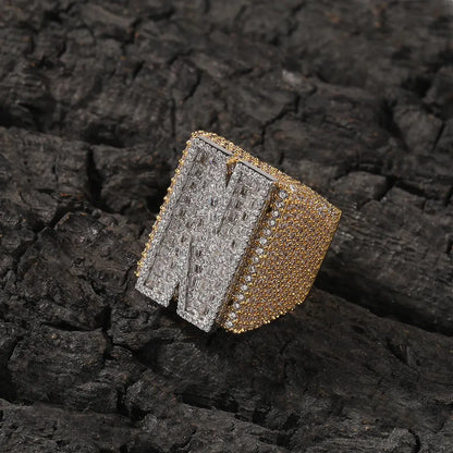 NUMBER LETTER RING CUSTOM - CZ TRAPSHINE JEWELRY