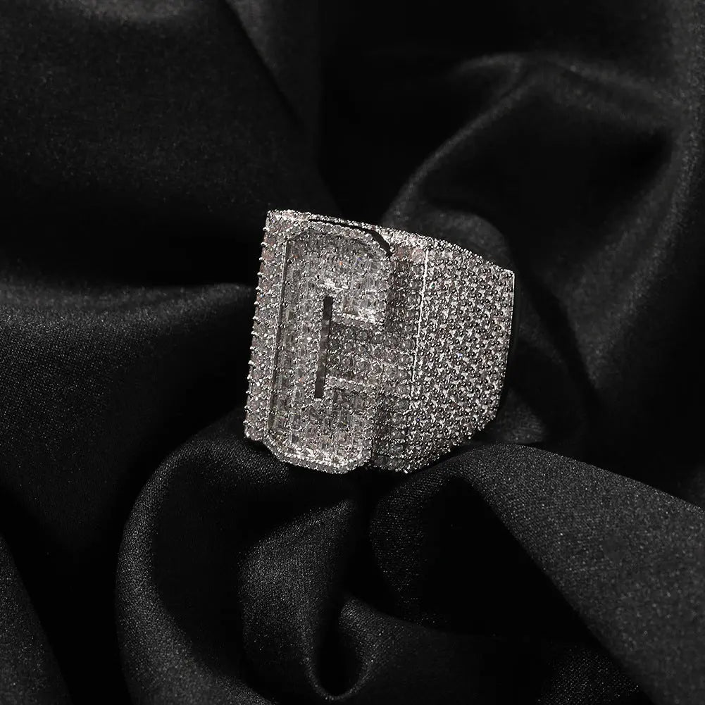 NUMBER LETTER RING CUSTOM - CZ TRAPSHINE JEWELRY