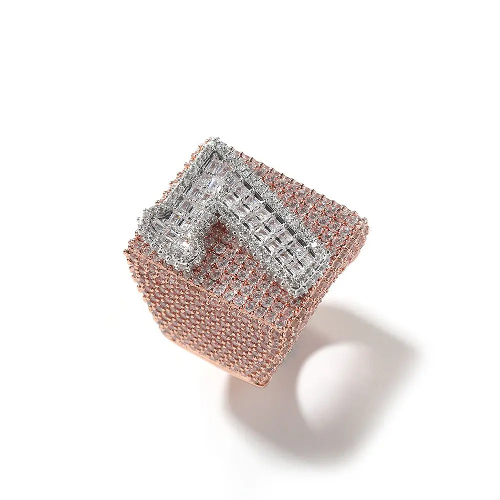 NUMBER LETTER RING CUSTOM - CZ TRAPSHINE JEWELRY