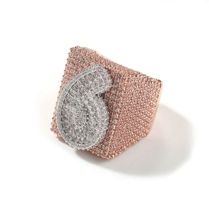 NUMBER LETTER RING CUSTOM - CZ TRAPSHINE JEWELRY