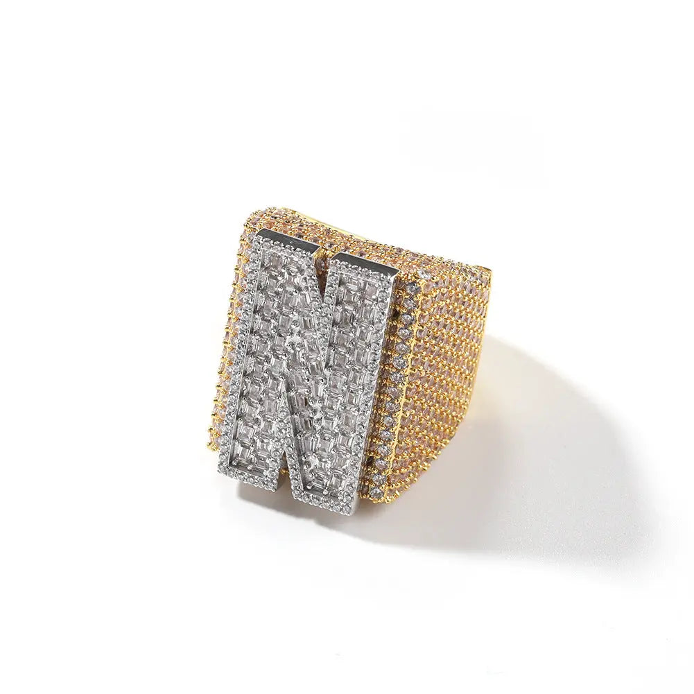 NUMBER LETTER RING CUSTOM - CZ TRAPSHINE JEWELRY