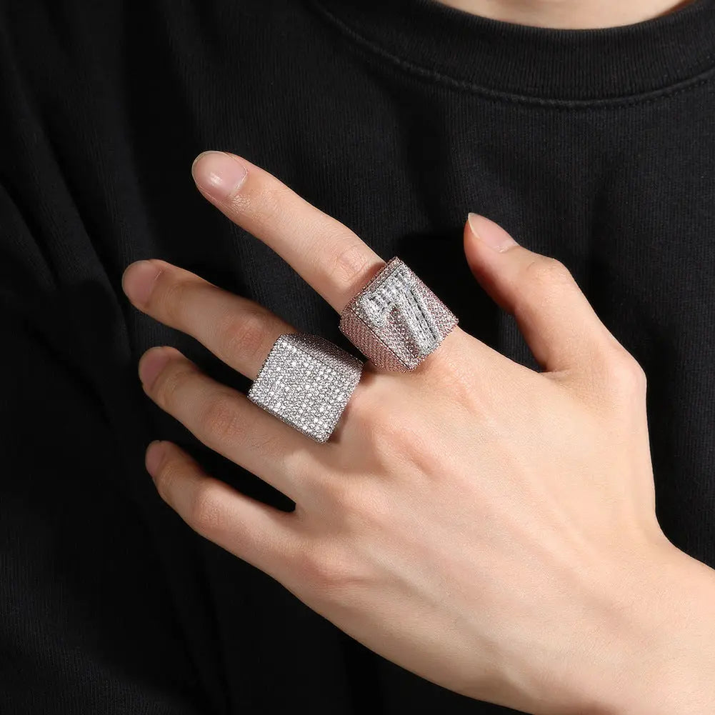 NUMBER LETTER RING CUSTOM - CZ TRAPSHINE JEWELRY