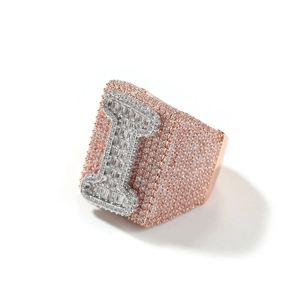 NUMBER LETTER RING CUSTOM - CZ TRAPSHINE JEWELRY