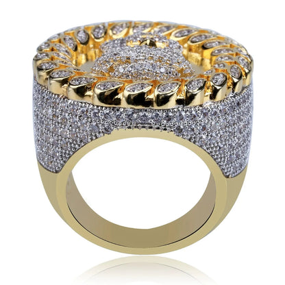 Royal Hive – Bague CZ Pavée en Or TRAPSHINE JEWELRY